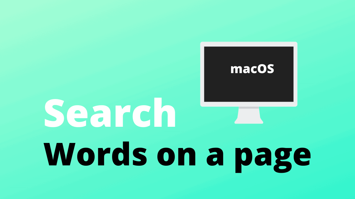 how to search for a word in preview mac